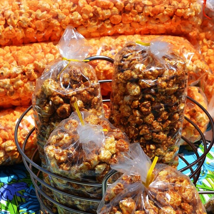 popcorn, snack, fair, food, pop, corn, salty, bag, caramel, butter, kettle, yellow, brown, orange, cheese, sale, outdoor, popcorn, popcorn, popcorn, popcorn, popcorn