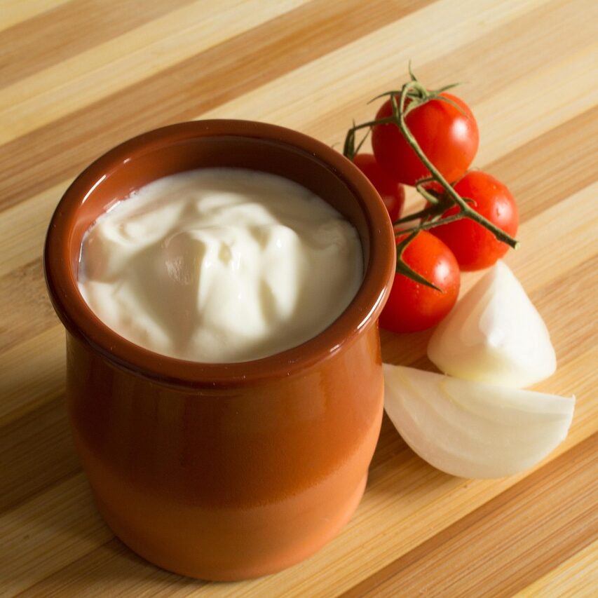 sour cream, pot, ceramic, onion, sour cream, sour cream, sour cream, sour cream, sour cream