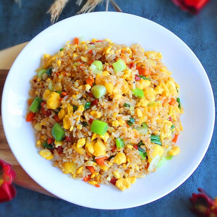 pineapple fried rice, cuisine, dish, food, plate
